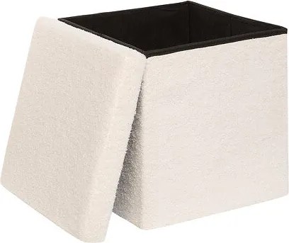 Сгъваема табуретка atmosphera Jaiko, Букле, Бял, 38x38 cm