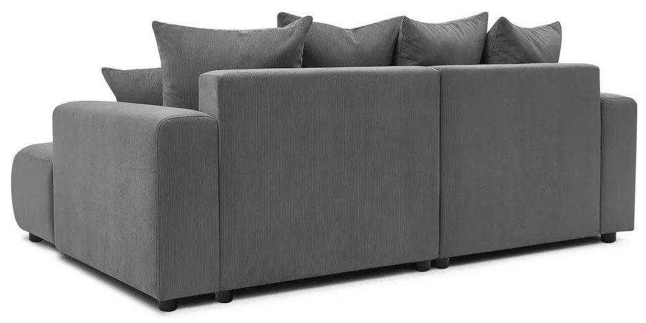 Сив кадифен ъглов диван Enjoy – Bobochic Paris