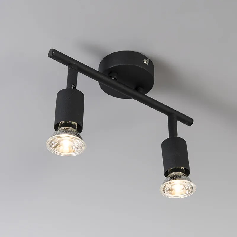 Индустриален прожектор черен наклоняем 2-светлина - Jeany