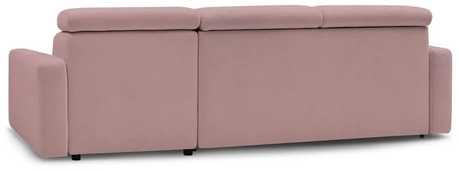 Розов разтегателен ъглов диван (променлив) Monaco – Bobochic Paris
