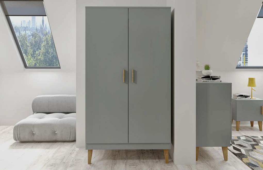 Гардероб Kubi - сив