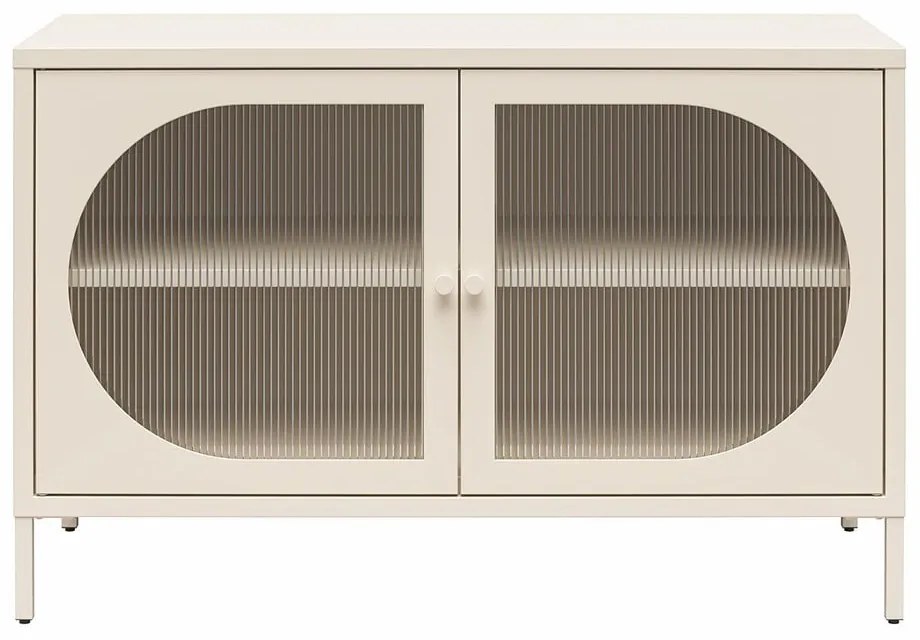 Кремава метална витрина 100x64x40 cm Luna – Støraa