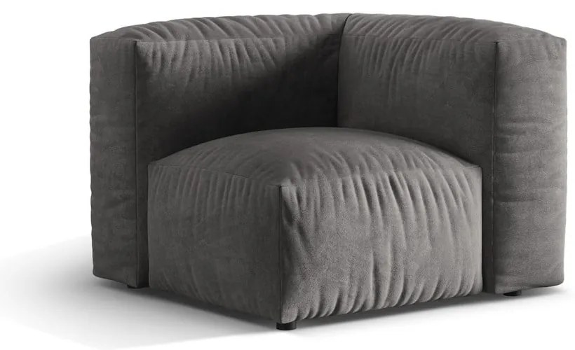 Сив кадифен модул за диван (променлив) Martina – Micadoni