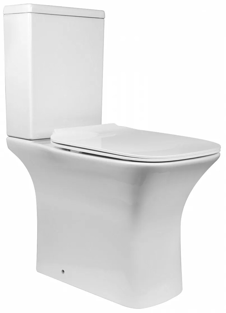 Моноблок ICC 6383P, седалка и капак с плавно затваряне, порцелан, бял, 82x63x36см