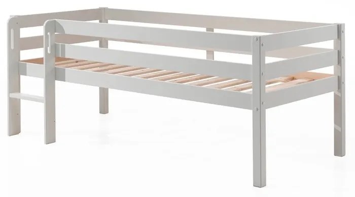 Бяло детско повдигнато легло , 90 x 200 cm Pino - Vipack