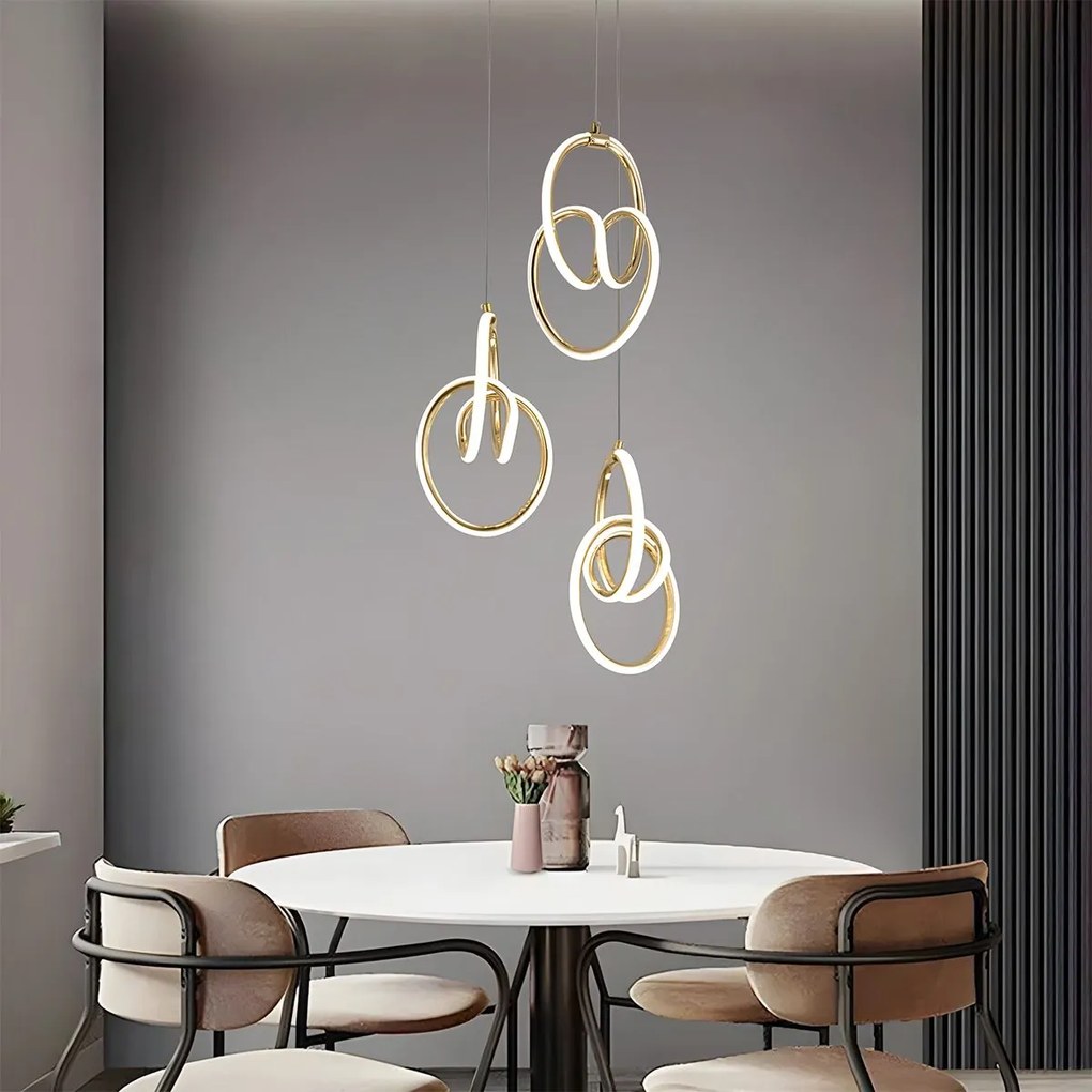 Висяща LED лампа G082-3CPR Gold