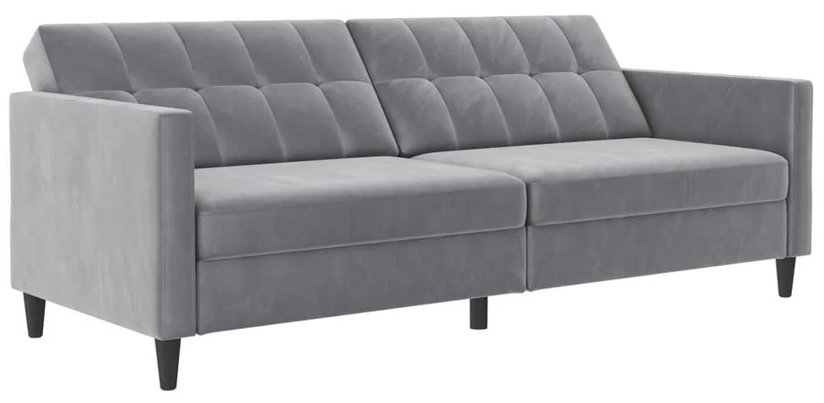 Светлосив кадифен диван 203 cm Hartford – Støraa