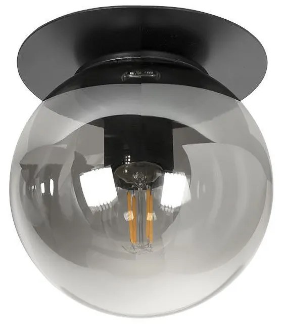 Плафон БЕРЛИН, черен/сив, 1xE27