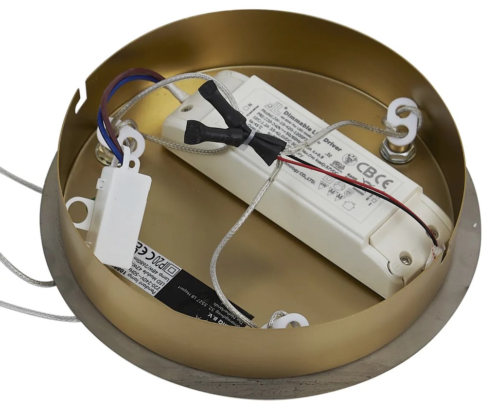 Дизайнерска висяща лампа златиста с 3-степенно димиране - Organico