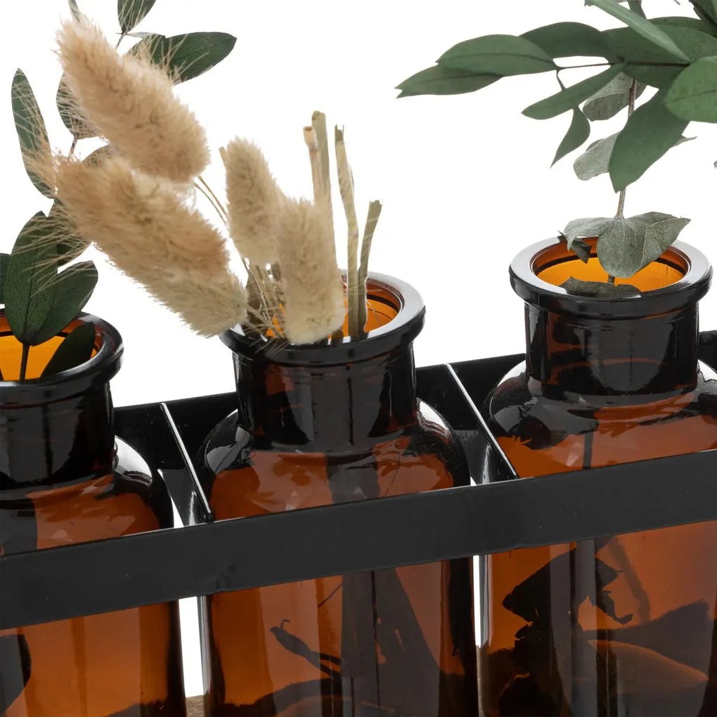 Комплект от 5 стъклени вази atmosphera Le Café Bordelais, H.34см