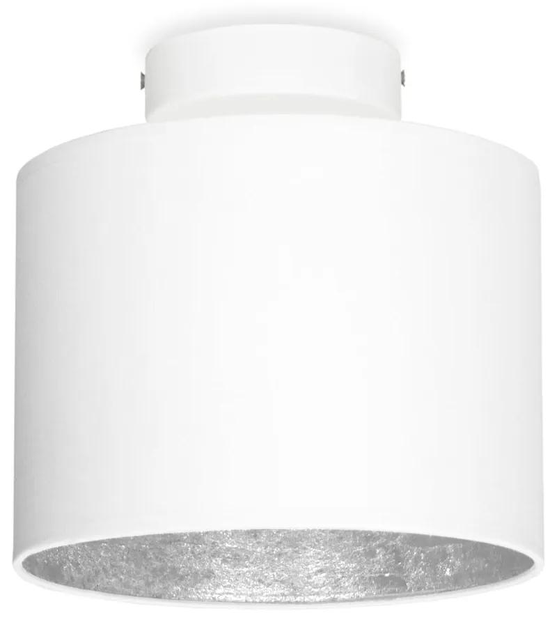Бяла лампа за таван със сребърни детайли MIKA XS, ø 20 cm Mika - Sotto Luce
