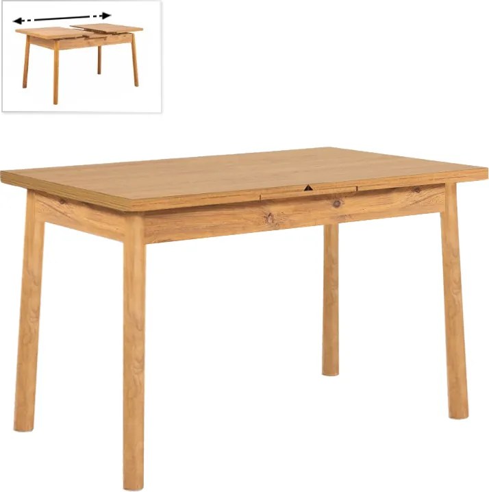 Разтегателна маса Jemmy TopMebel от меламин в цвят атлантически бор 120/153x75x77cm