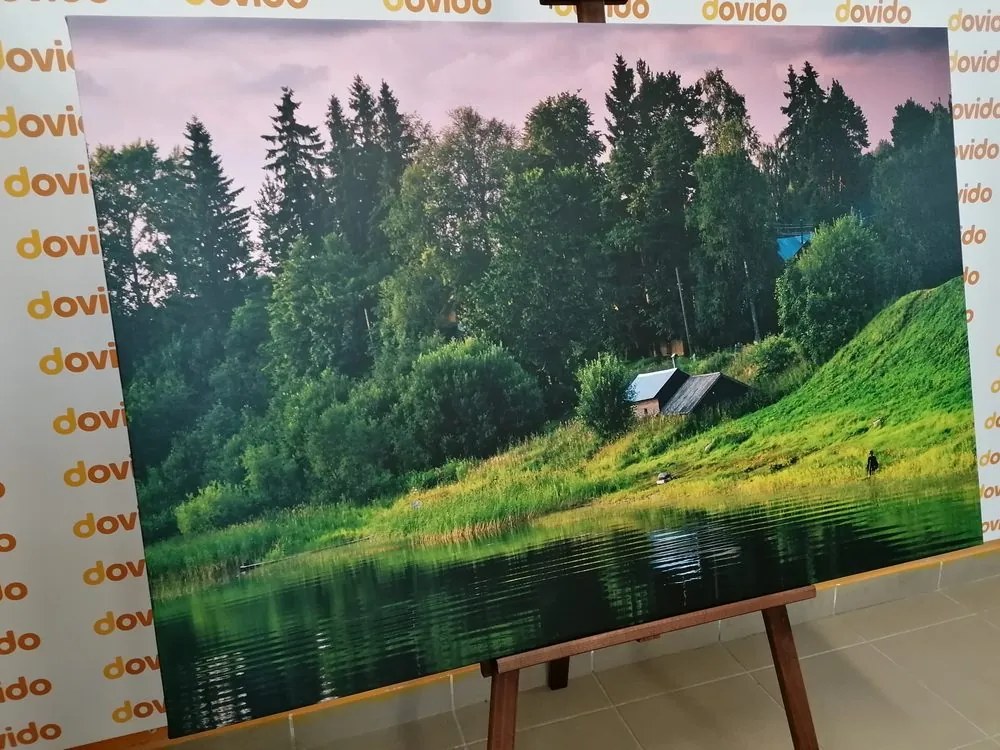 Картина на платно – Приказни къщички край река