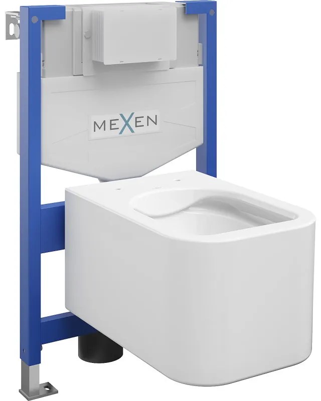 Mexen комплект вграден WC рамка Fenix XS-F с WC чиния Elis, бял гланц - 6803391XX00