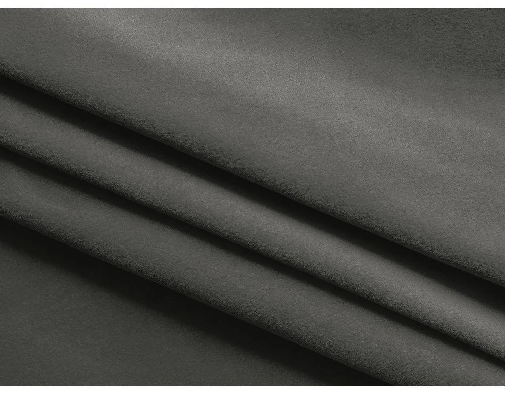 Тъмносив кадифен разтегателен диван с място за съхранение 225 cm Hula – Makamii