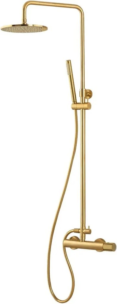 Душ батерия с глава и колона Oso-злато