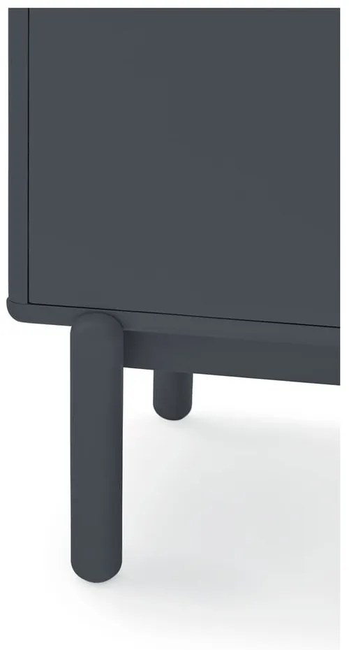 Тъмно сив нисък скрин с чекмеджета 137x76 cm Corvo - Teulat