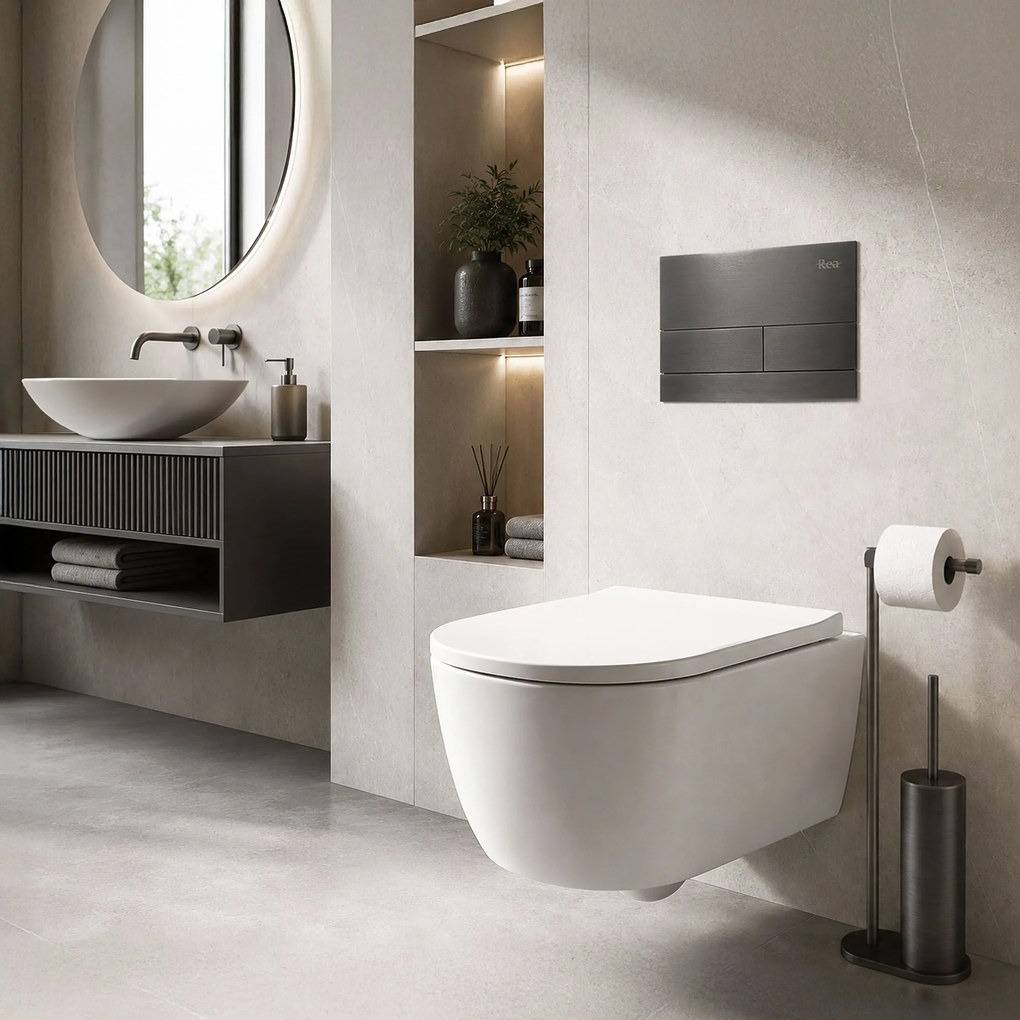 Бутон за тоалетна K011A-Q и Slim024N Rea T Titan