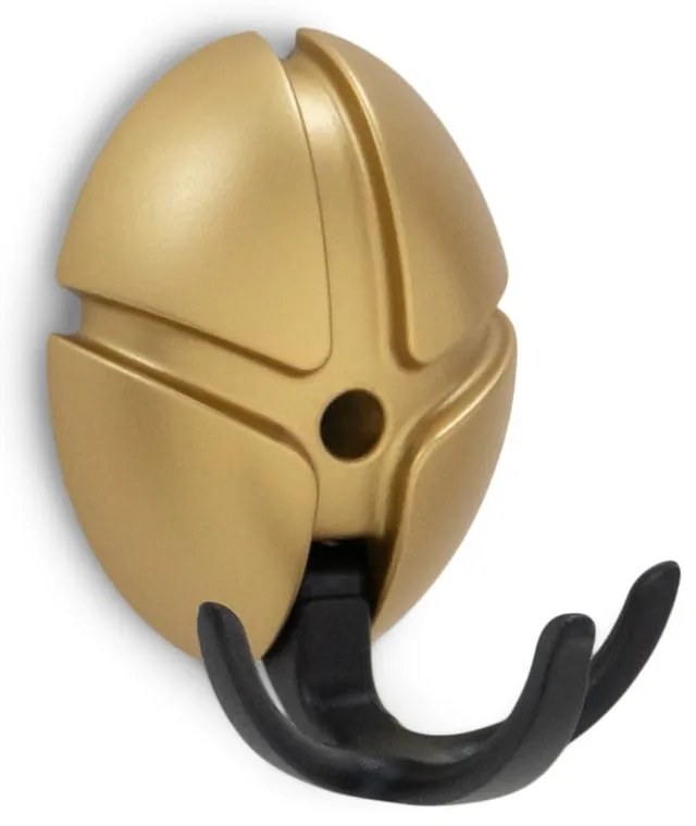 Черна/ в златист цвят стенна пластмасова кука Tick – Spinder Design