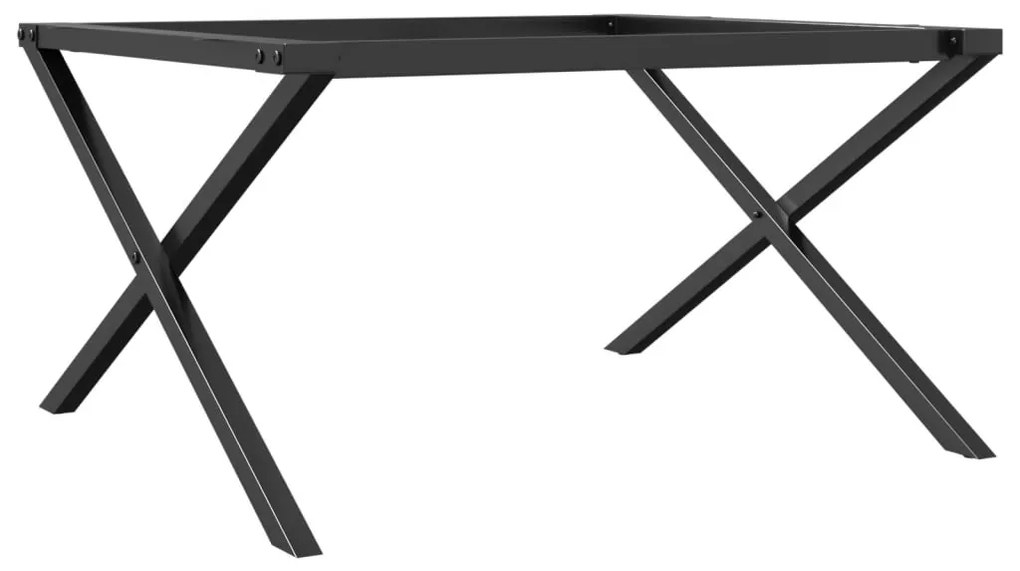 357899 vidaXL Крака за кафе маса, X-рамка, 80x70x43 см, стомана