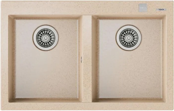 Умивалник ТЕКА М.1029, Forsquare 2B 790 TG, гранит, светло бежов