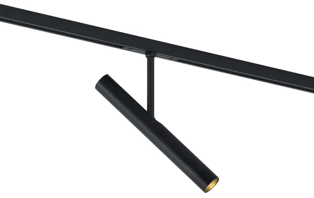 Модерен прожектор черен за 1-фазна релсова система - Slimline Avery