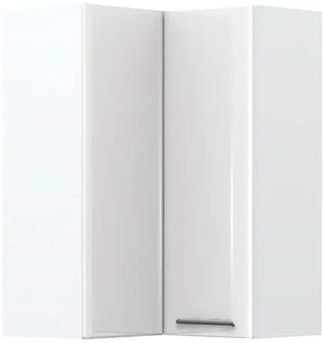 Висящ ъглов шкаф Modena V9-UG-2K-White - White glossy