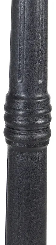 Класическа фенери черна 3 лампи IP44 - Capital