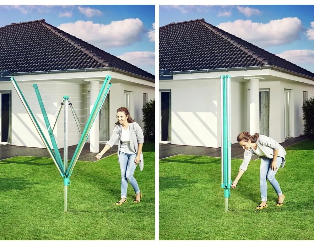 Градинска сушилня за дрехи в сребрист цвят 60 m Linomatic 600 Deluxe Cover – LEIFHEIT