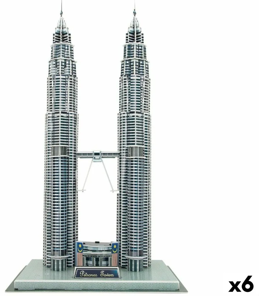 Пъзел 3D Colorbaby Petronas Towers 27 x 51 x 20 cm (6 броя)