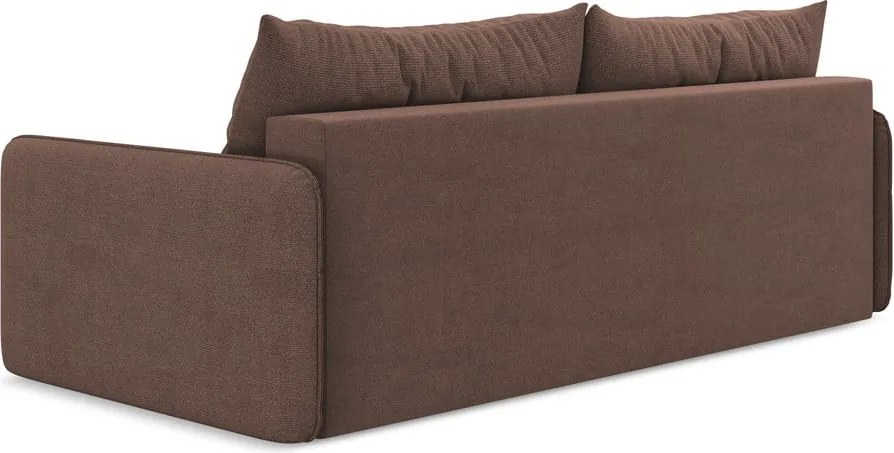 Розов разтегателен диван с място за съхранение 216 cm Nanea – Makamii