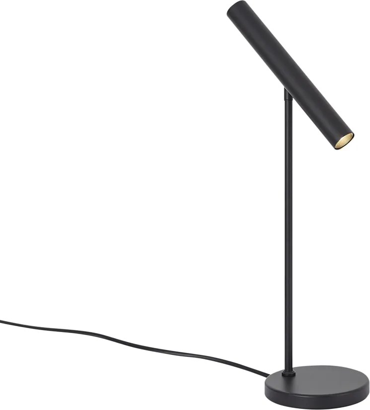 Модерна настолна лампа черна с LED и димер с докосване - Neva