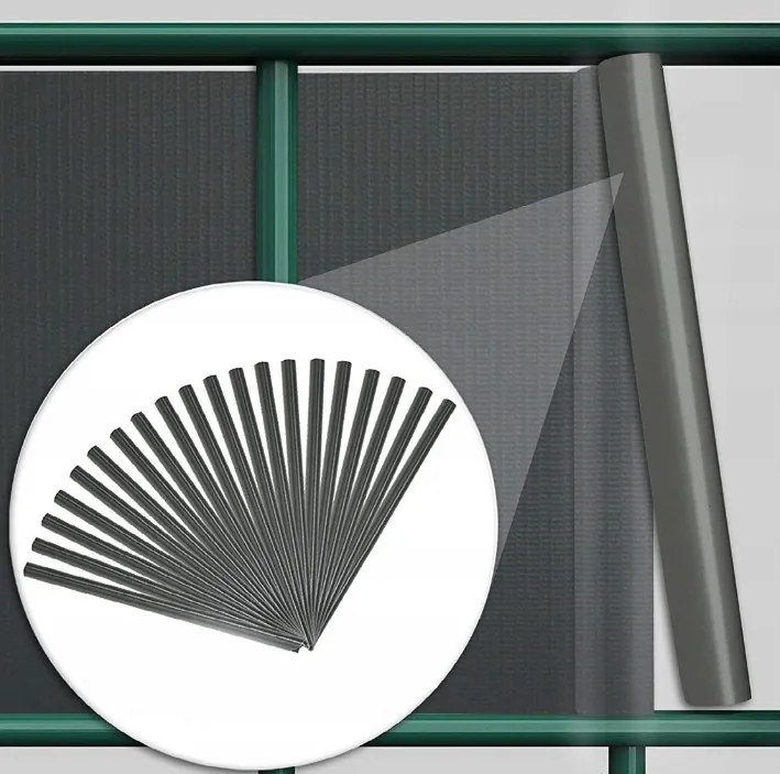 Екранираща лента за ограда с размери 19 cm x 35 m - GRAFIT 1бр.