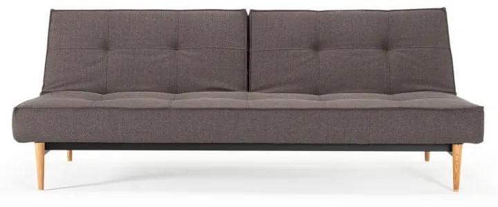 Тъмносив разтегателен диван с дървена основа Flashtex Dark Grey Splitback - Innovation