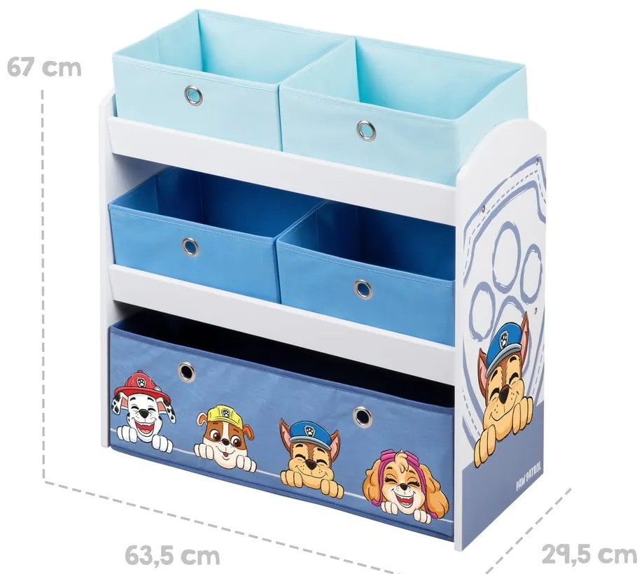 Органайзер за детски играчки 63.5x29.5x67 cm Paw Patrol – Roba
