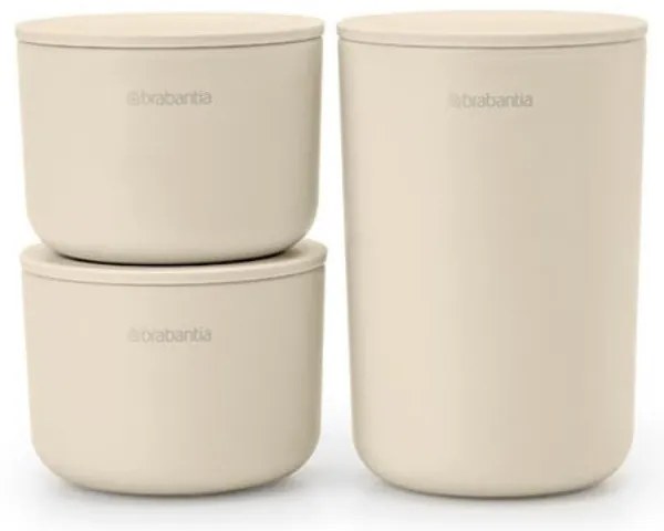 Комплект за съхранение на принадлежности Brabantia ReNew 1006269, 3 части, Меко дъно против пързаляне, Бежов