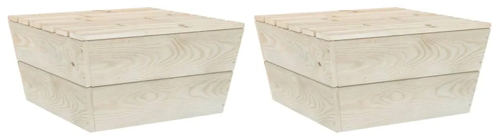 Sonata Градински маси 2 бр 60x60x30 см импрегнирана смърчова дървесина