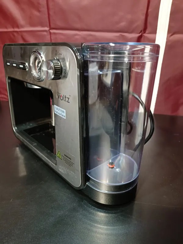 Втора ръка: Еспресо машина Oliver Voltz OV51171H, 1450W, 15 bar, 1L, Подгряване на чаши, Авт. изключване, Инокс/черен