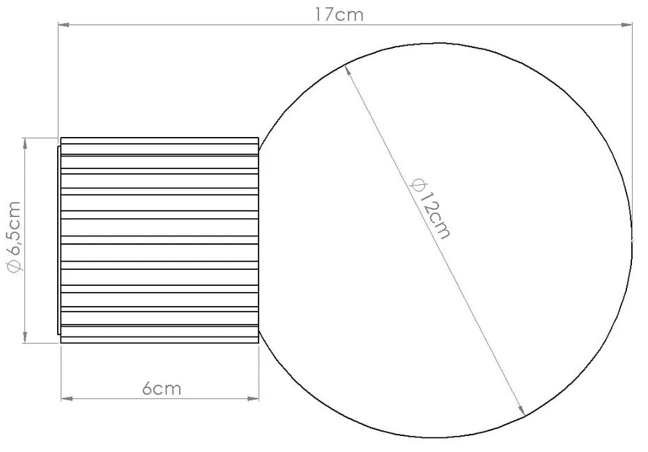 Черна стенна лампа ø 12 cm Orbital – Sollux