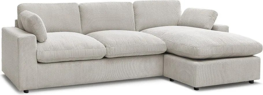 Бежов ъглов диван от рипсено кадифе Belair – Bobochic Paris