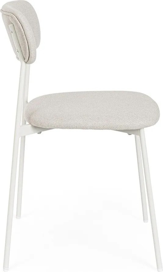 Бял тапициран трапезен стол Inka – Yes Everyday