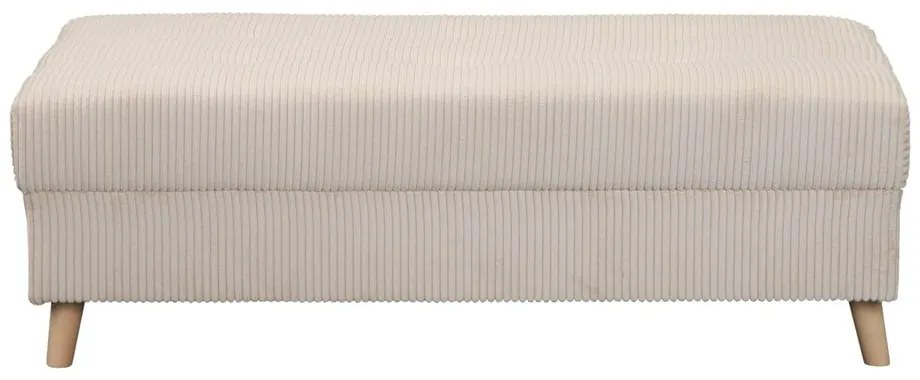 Кремава табуретка от велур Ariella - Ropez