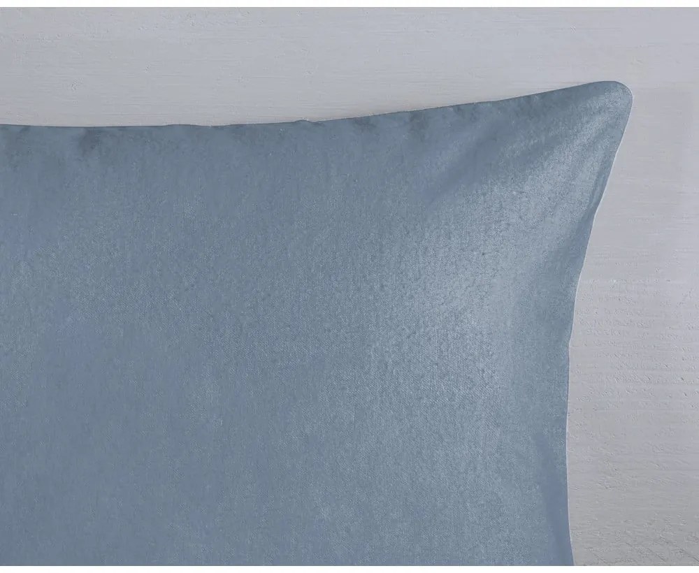 Синьо-сиво единично фланелено спално бельо 140x200 cm Gabin – Good Morning