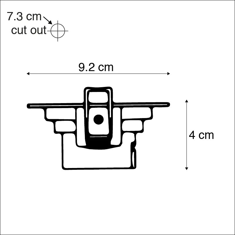Комплект от 3 вградени прожектора черни с LED 3-степенен димер - Miu