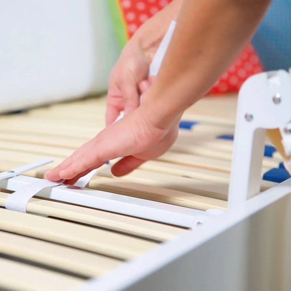 Преграда за легло в бяло и бежово 150 см - Roba