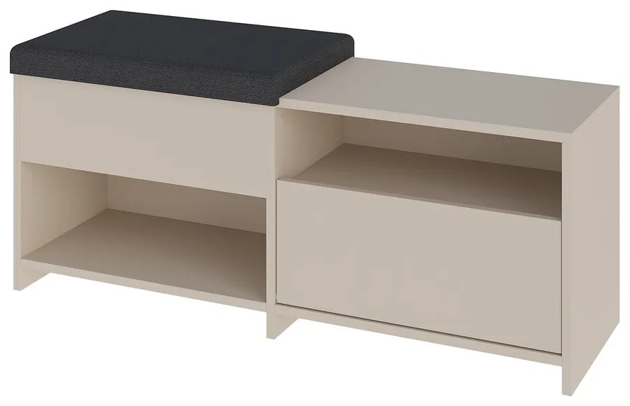 Кремава стойка за обувки с място за сядане Romi – Marckeric