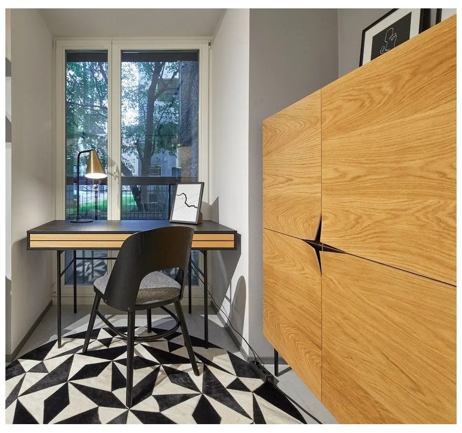 Писалище на черни райета, 130 x 60 cm - Woodman