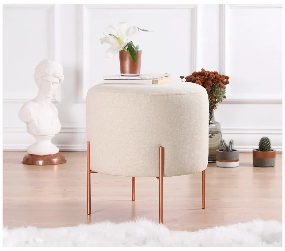 Кремава табуретка Copper – Artie