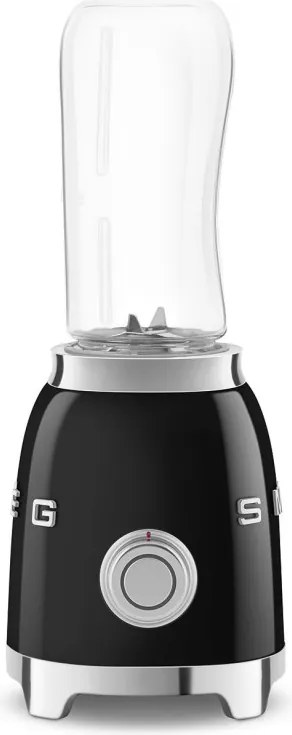 Блендер Smeg PBF01BLEU, 300W, 2x 600 мл, 20000-24000 об/мин, Противоплъзгаща основа, Без BPA, Неръждаема стомана, Черен