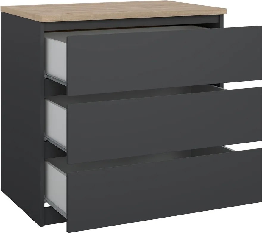 Тъмносив скрин 77x76x50 cm Naia – Tvilum